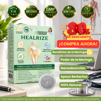 NEW BRANDING - Tienda Oficial | Healrize® Moringa · Berberine × NAD+ 12-en-1 Advanced Nano Microneedle Patch 🇲🇽 (Solo una vez al día, cambios visibles en 7 días) (Copia)