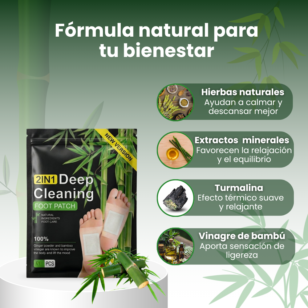 Tienda Oficial | Parches de Descanso Profundo para Pies × Tecnología Natural Activa  (Úsalos cada noche, siente tu cuerpo más ligero en días) 🌙 Ideal para cansancio, pesadez en pies y dificultad para desconectar