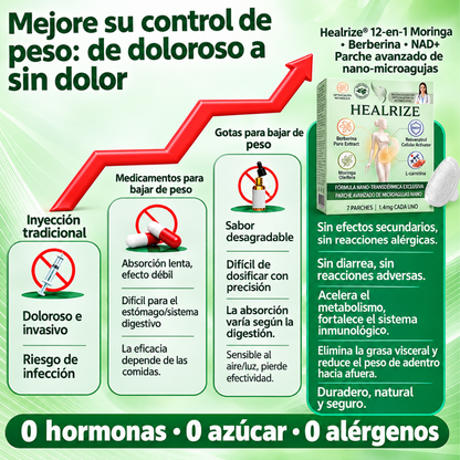 NEW BRANDING - Tienda Oficial | Healrize® Moringa · Berberine × NAD+ 12-en-1 Advanced Nano Microneedle Patch 🇲🇽 (Solo una vez al día, cambios visibles en 7 días) (Copia)