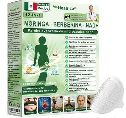 Tienda Oficial | Healrize® 2026 Parche Adelgazante 12-en-1 con Moringa · Berberina × NAD+ 🇲🇽 (Solo 1 hora al día, cambios visibles en 7 días)